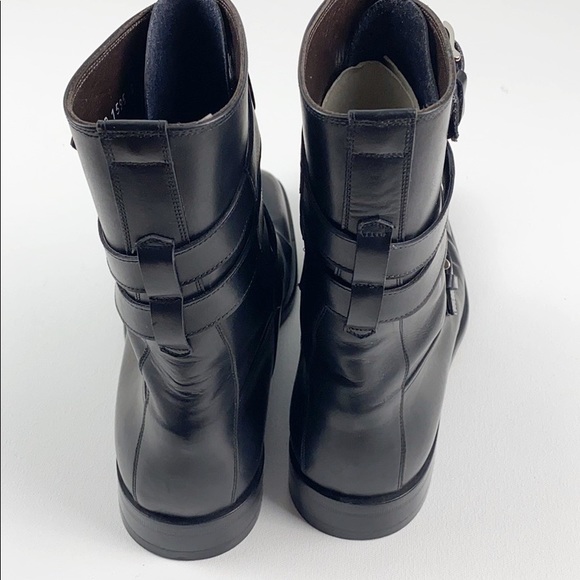 Versace Tall Leather Dress Boots Men’s Sz 9 - Picture 4 of 8